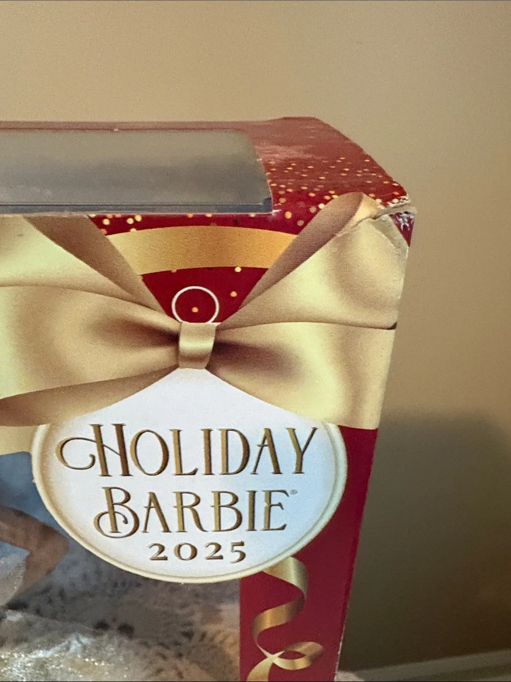 Barbie Holiday 2025 Gold Ball Gown Doll NIB